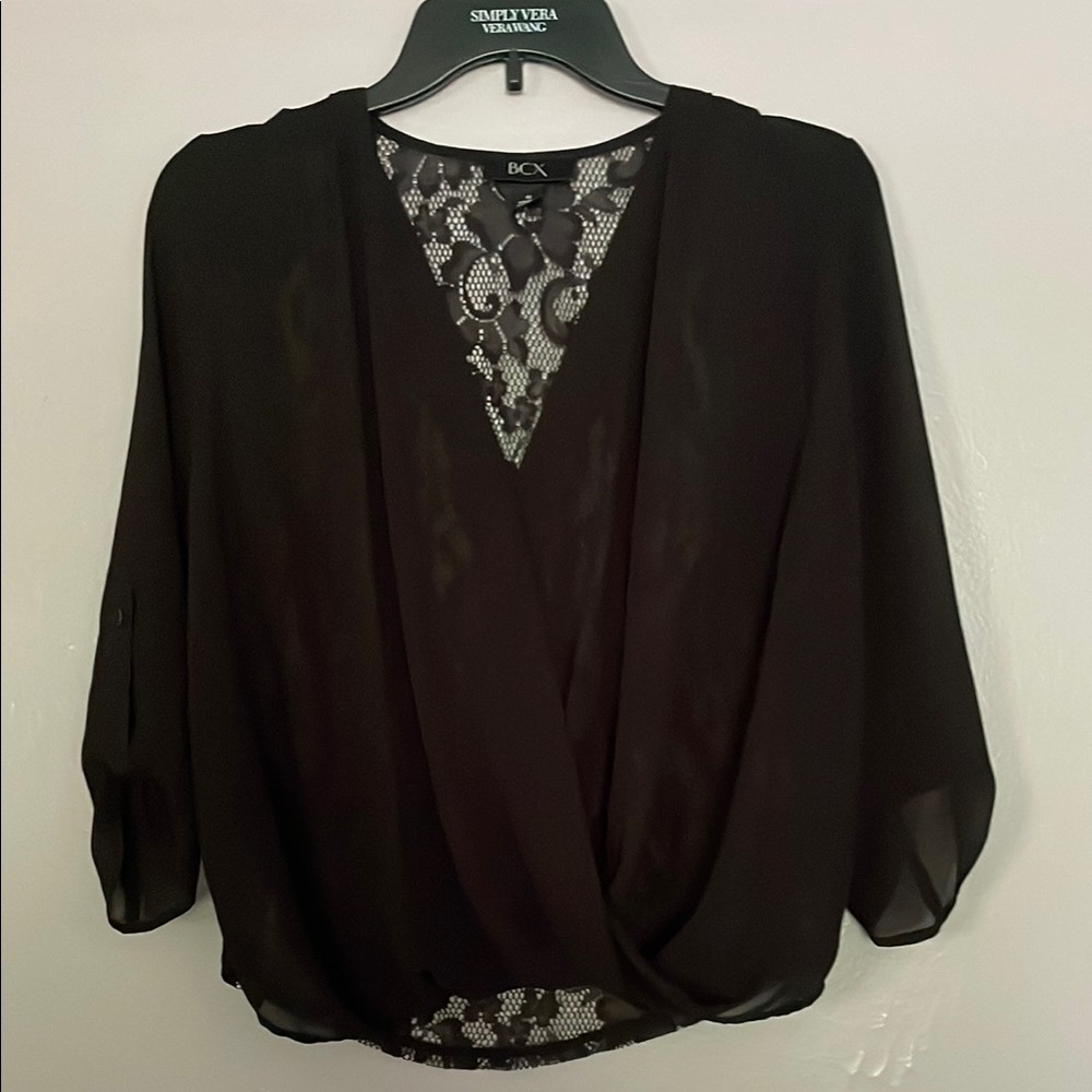 Black Blouse w/lace detail